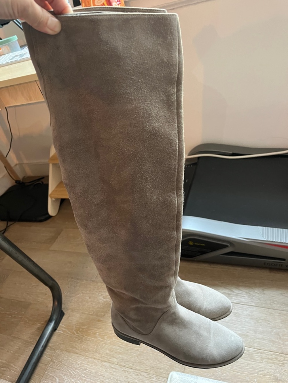 Fangirl Boots in Praline Suede, Stuart Weitzman - Picture 7 of 12
